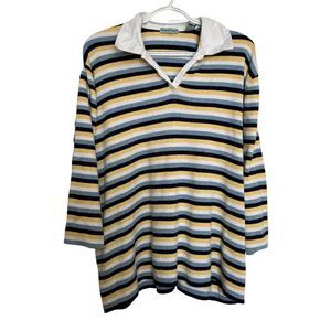 Vintage Rugby Shirt Marsh Landing II Polo Pullover Top Stripe 2X Y2K  2X Striped
